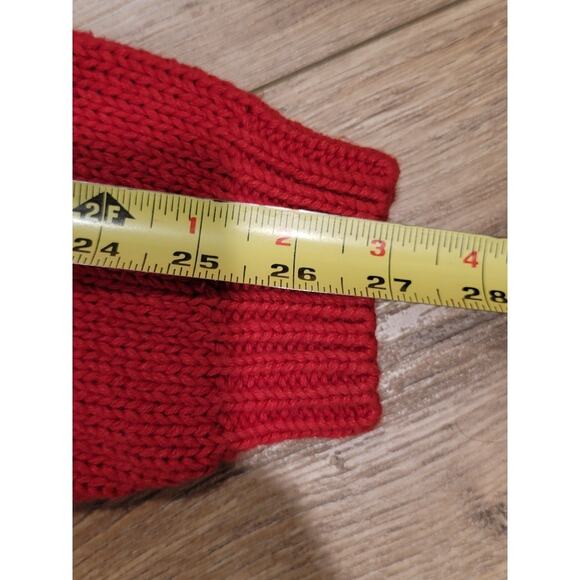 Vintage Heirloom Collectibles Christmas Cardigan Women's Sz L Santa Sweater Red - Picture 11 of 13